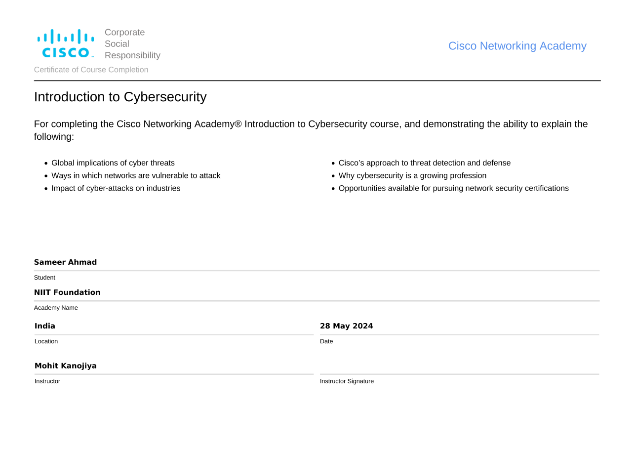 Certificate Credential